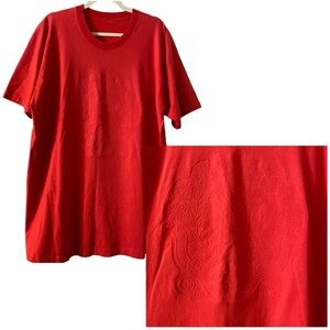 3/$18 Vintage Beverly Hills Embossed T-shirt Single Stitch Red Size 2X Unisex